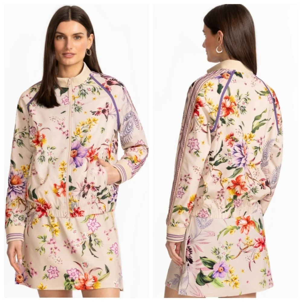 New Johnny Was Women's Bee Active Sporty Track Jacket - Willah XS NWT